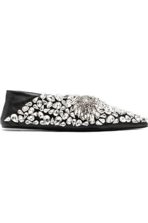 Jil Sander Flats con detalles de cristal