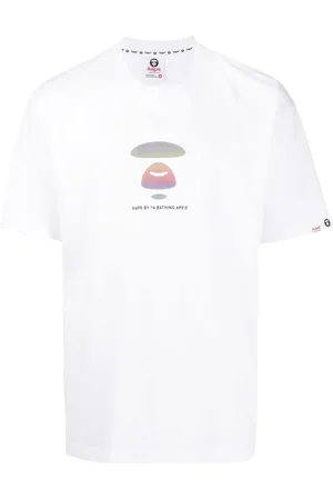 A Bathing Ape Playera con logo estampado
