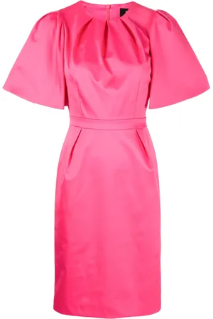 Paule Ka Vestido satinado con volantes en las manga