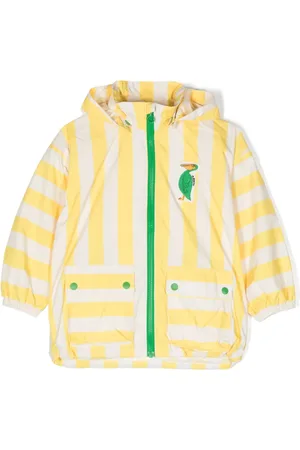 Mini Rodini Chamarra con rayas estampadas y parche del logo