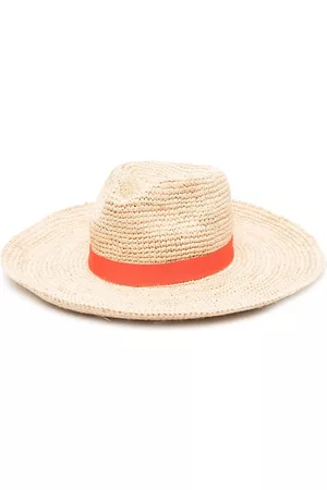 Paul Smith Mujer Sombreros - Ribbon-band straw fedora hat
