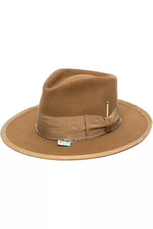 NICK FOUQUET Hombre Sombreros - Ribbed fedora hat