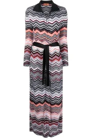Missoni Cárdigan con cinturón y motivo de zigzag