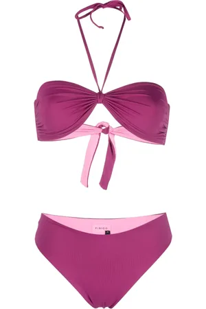 FISICO Bikini estilo bandeau fruncido