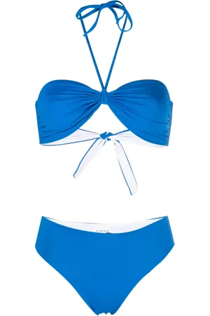 FISICO Bikini estilo bandeau fruncido