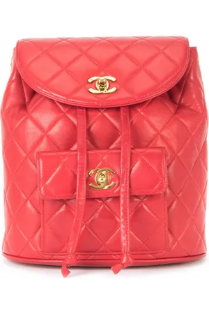 CHANEL Quilted chain backpack