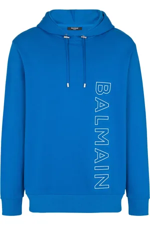 Balmain Hoodie con logo bordado y cordones