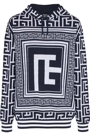 Balmain Hoodie con monograma maxi