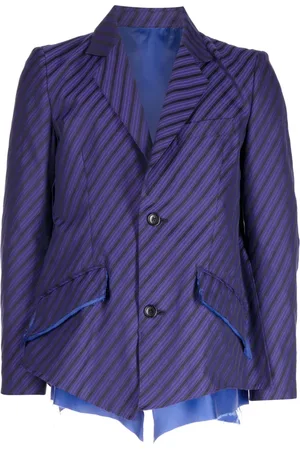 Sulvam Blazer con dobladillo sin rematar