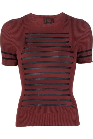 Jean Paul Gaultier Top tejido con motivo de rayas 1990