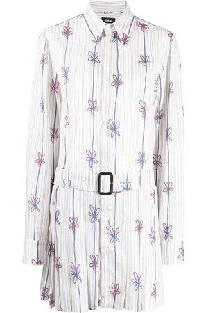 EgonLab Vestido camisero con estampado floral