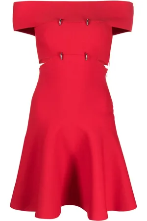 Alexander McQueen Vestido corto con diseño acampanado