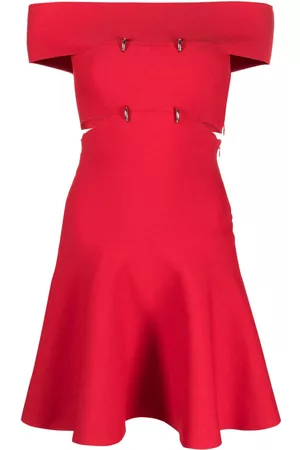 Alexander McQueen Vestido corto con diseño acampanado