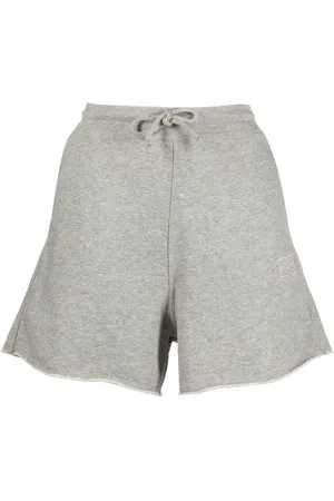 Ganni Shorts con cordones en la pretina y logo bordado