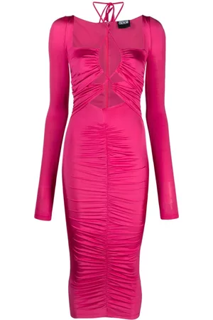 VERSACE Mujer Cóctel - Cut-out lace-up midi dress