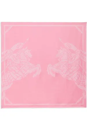Burberry Mascada de seda con estampado Equestrian Knight