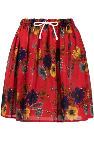 Jean Paul Gaultier Falda con motivo floral y cordones 1991