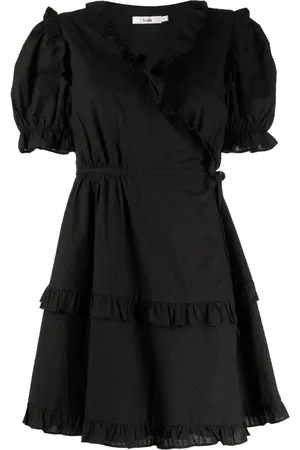 B+AB Vestido bordado con volantes