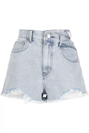 B+AB Shorts de mezclilla con efecto envejecido