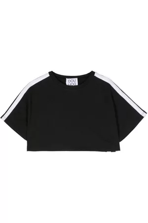 DOUUOD KIDS Playera corta con cuello redondo