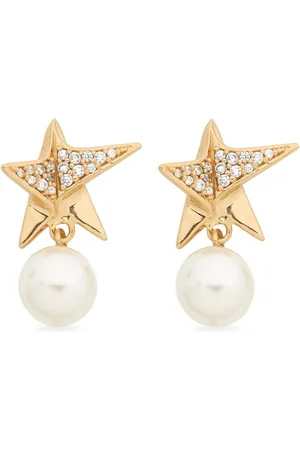 Salvatore Ferragamo Aretes con detalles de cristal y forma de estrella
