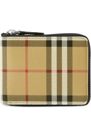 Burberry Cartera con cierre en el contorno y motivo de cuadros
