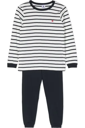 Petit Bateau Set de dos piezas con rayas estampadas