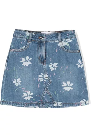 ERMANNO SCERVINO JUNIOR Niña y chica adolescente Jeans - Floral-print denim mini skirt