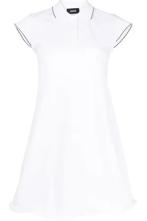 We11 Done Vestido camisero con costuras en contraste