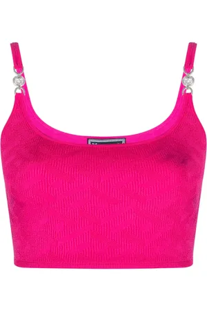 VERSACE Top tejido corto La Greca Medusa 