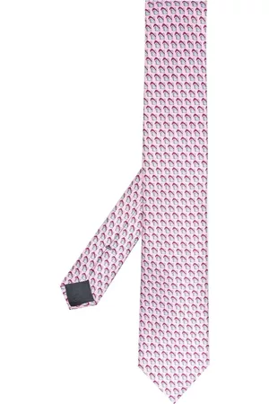 Z Zegna Hombre Pajaritas - Corbata de seda con estampado gráfico