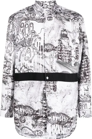 Comme des Garçons Camisa manga larga con estampado gráfico