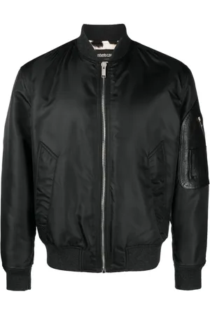 Roberto Cavalli Chamarra bomber con logo bordado