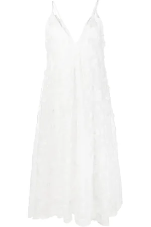 Agua by Agua Bendita Vestido midi con bordado floral