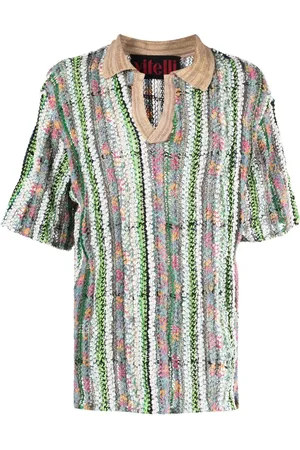 Vitelli Playera tipo polo con motivo de rayas verticales