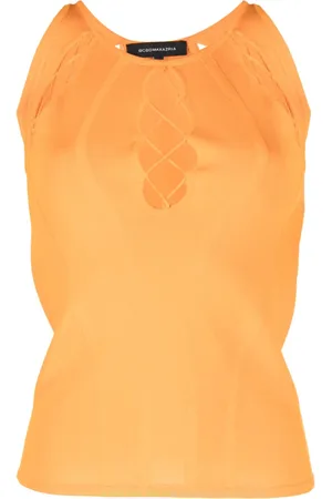 BCBG Max Azria Top corto sin mangas con agujetas