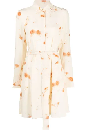 Jason Wu Vestido camisero con estampado floral abstracto