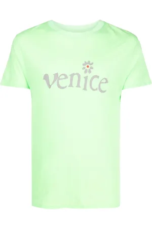 ERL Playera con estampado de eslogan