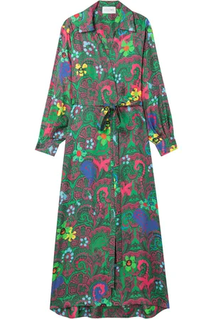 AZ FACTORY Vestido cruzado con estampado de cachemira
