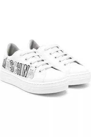 Moschino Tenis teddy con costuras del logo