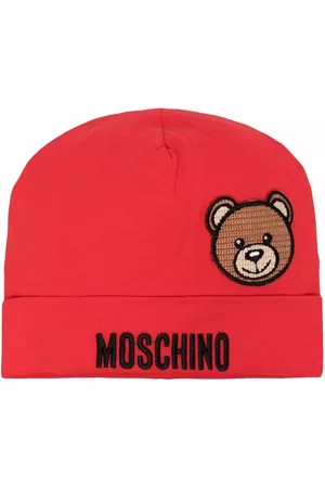 Moschino Gorros - Gorro con parche Teddy Bear