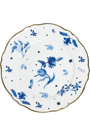 BITOSSI Plato La Tavola Scomposta con estampado floral de 32.5cm