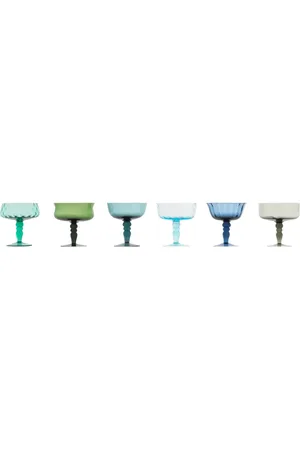 BITOSSI Set de 6 copas Diseguale con diseño transparente