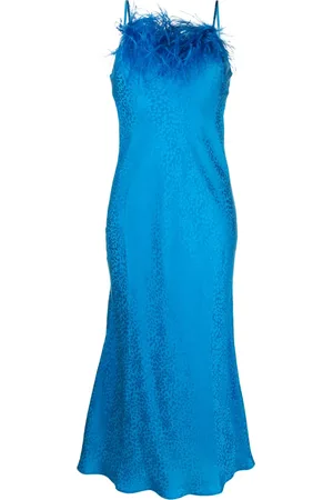 Art Dealer Vestido con detalle de plumas