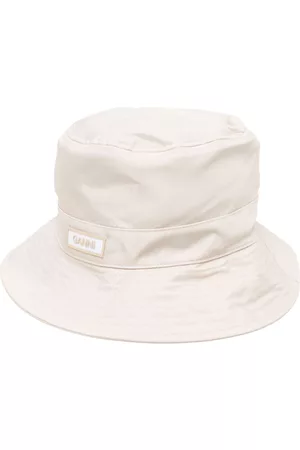 Ganni Mujer Sombreros - Logo-patch bucket hat