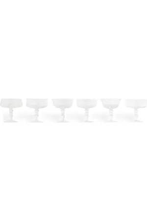 BITOSSI Set de 6 copas Diseguale con diseño transparente
