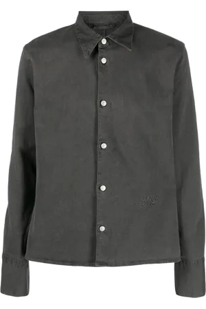 Maison Margiela Camisa manga larga con logo bordado