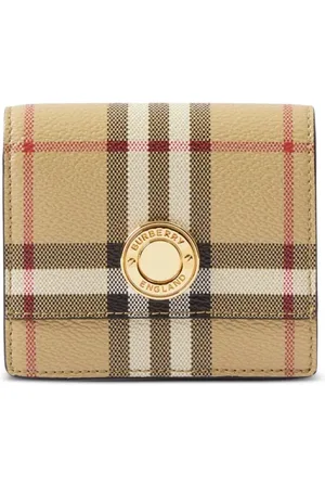 Burberry Cartera plegable con motivo de cuadro