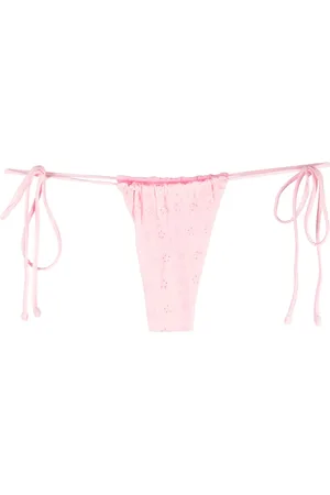 Frankies Bikinis Bikini bottom con bordado inglés