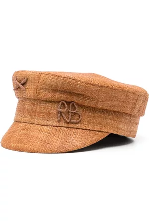 Ruslan Baginskiy Mujer Sombreros - Logo-patch straw hat